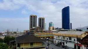 A view of Port of Spain from the rooftop of City Gate