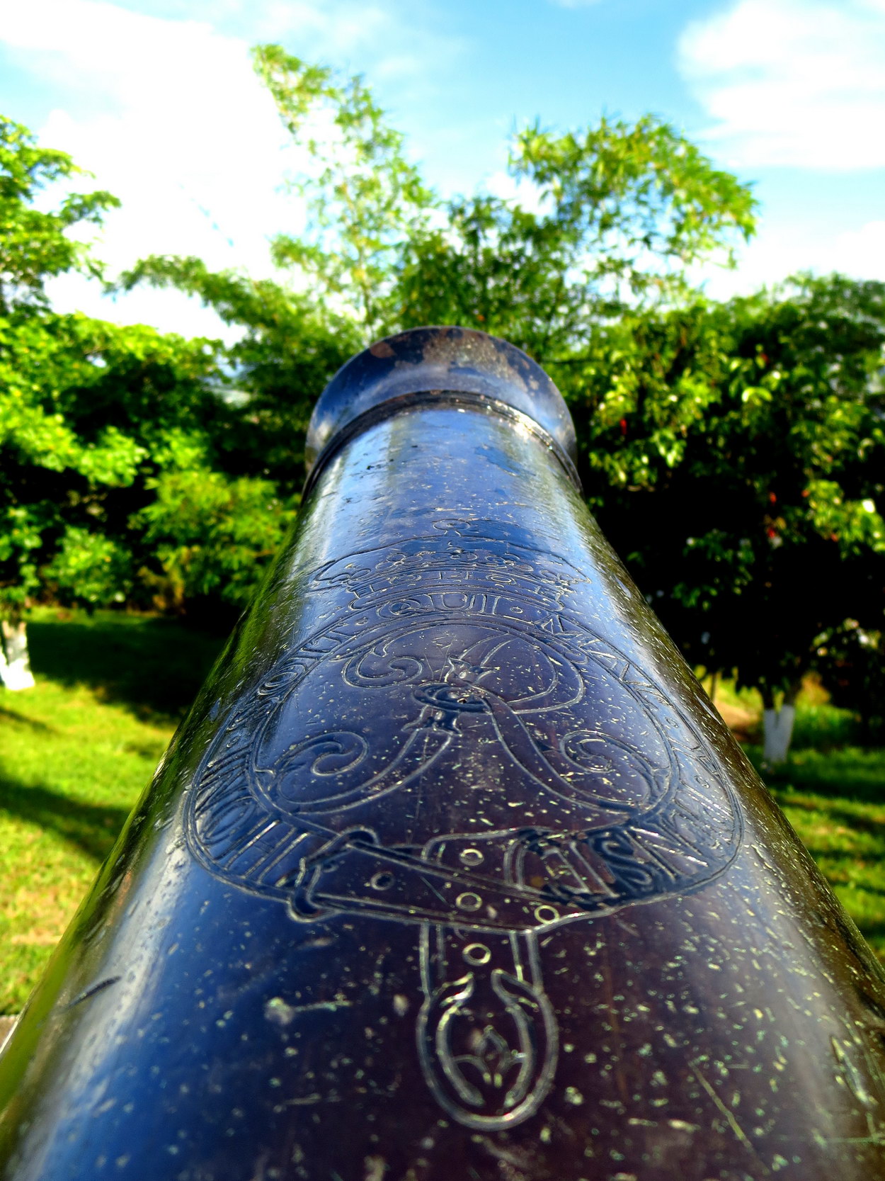Details of a cannon at Fort Picton, Calvary Hill, Port of Spain. Photographer: Alana Joseph.