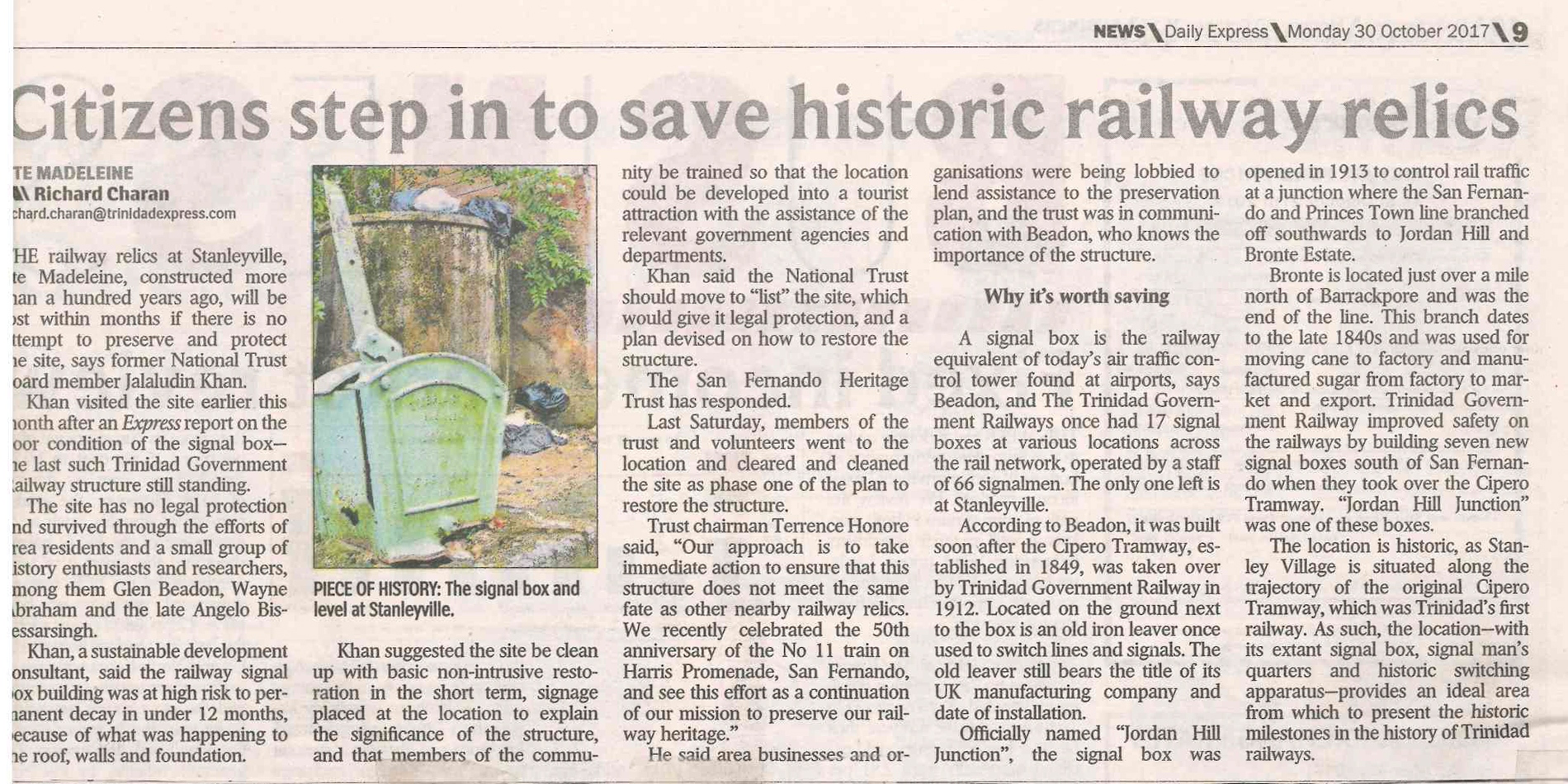 Citizens step in to save historic railway relics
