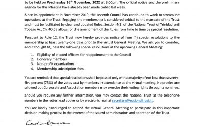 Notice of Special Resolutions